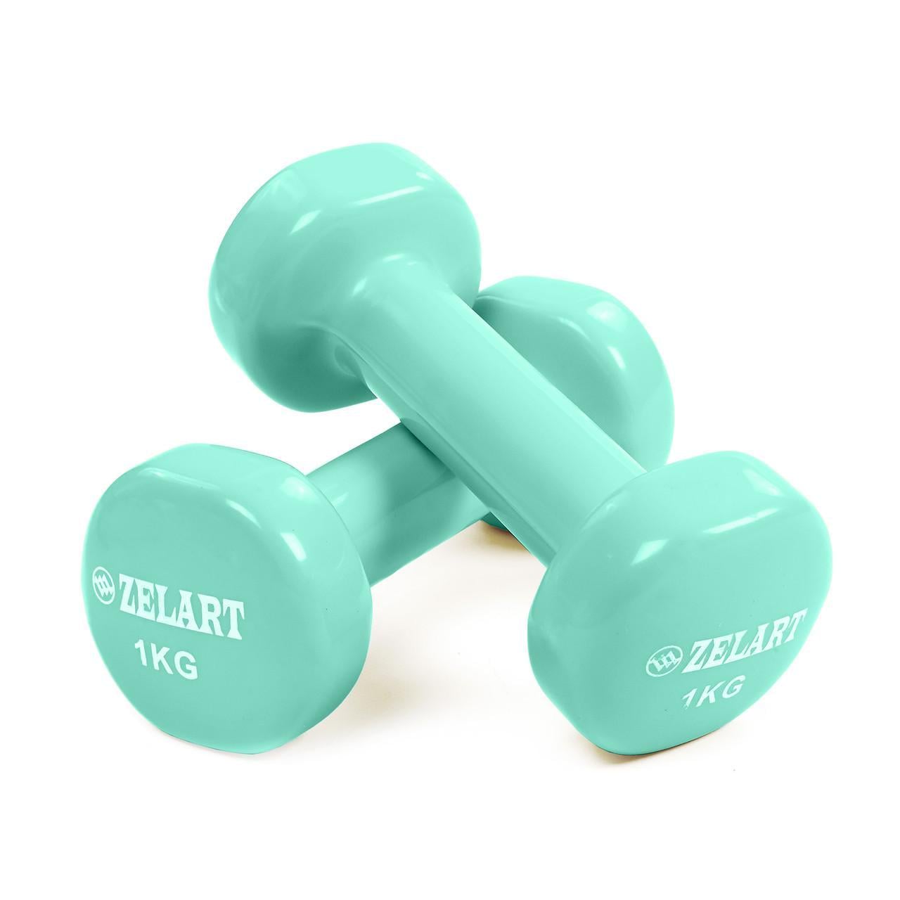 Набір гантелей для фітнесу Zelart Beauty TA-5225-1 з вініловим покриттям 2 шт./1 кг (28854540)
