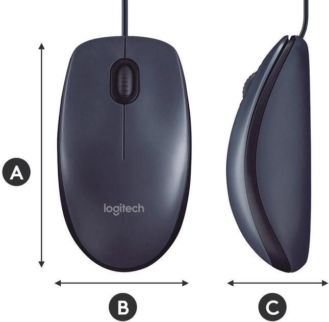 Мышь проводная Logitech B100 Черный - фото 5