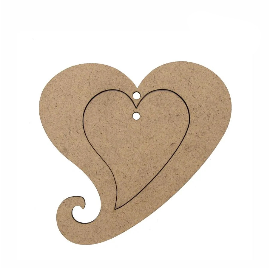 Набор заготовок для декупажа Rosa Talent Два сердца ДВП 10,3х10,7 см (4820149908816)