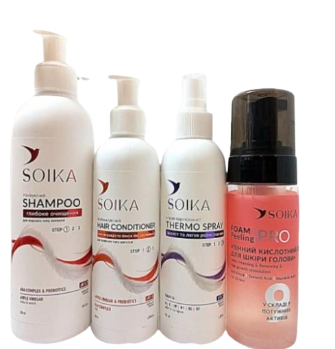 Набір Soika Глибоке очищення для жирного волосся 4в1 з кислотами АНА (2217031793)