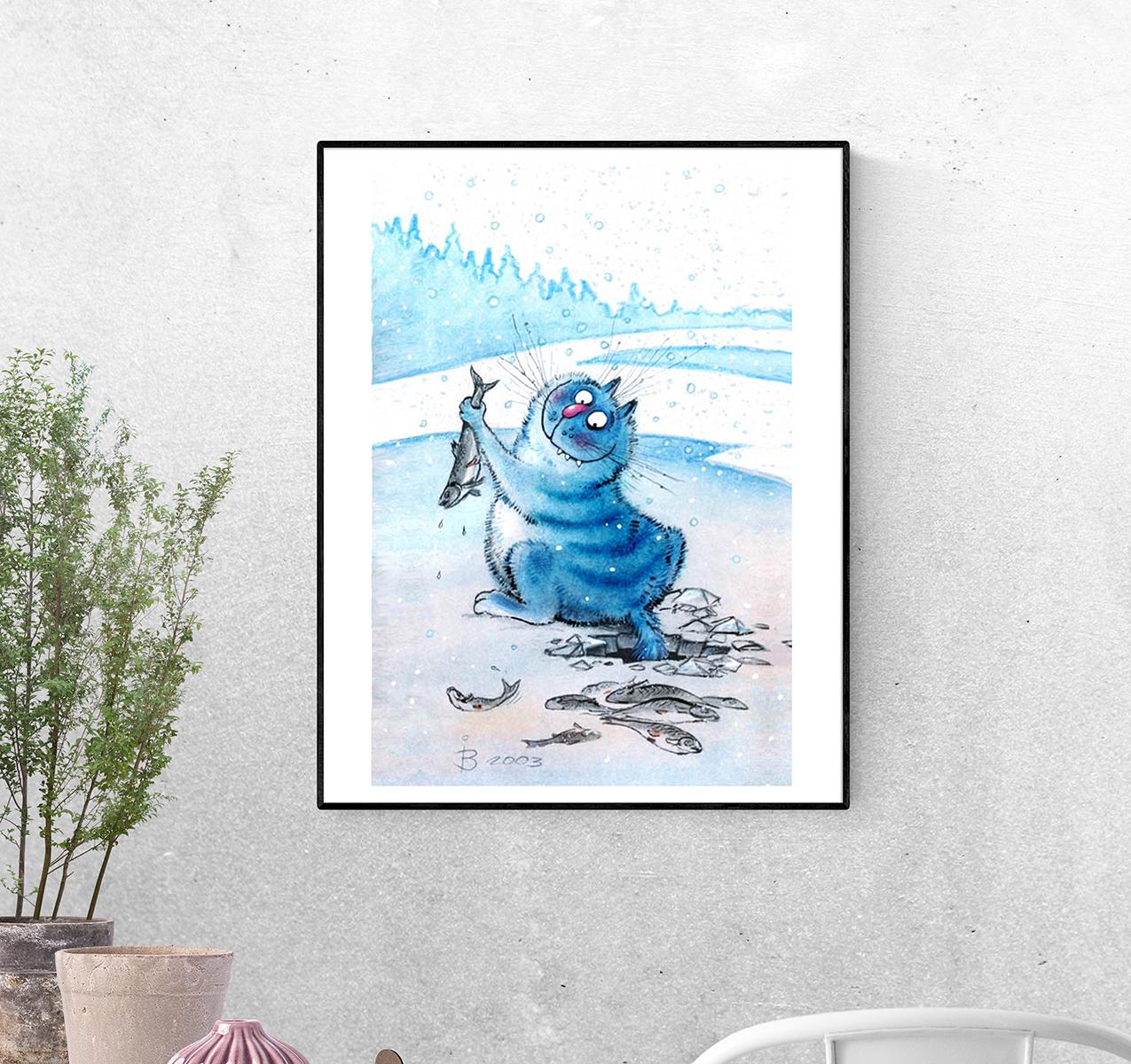 Постер Ловись рыбка большая и маленькая формат А-3