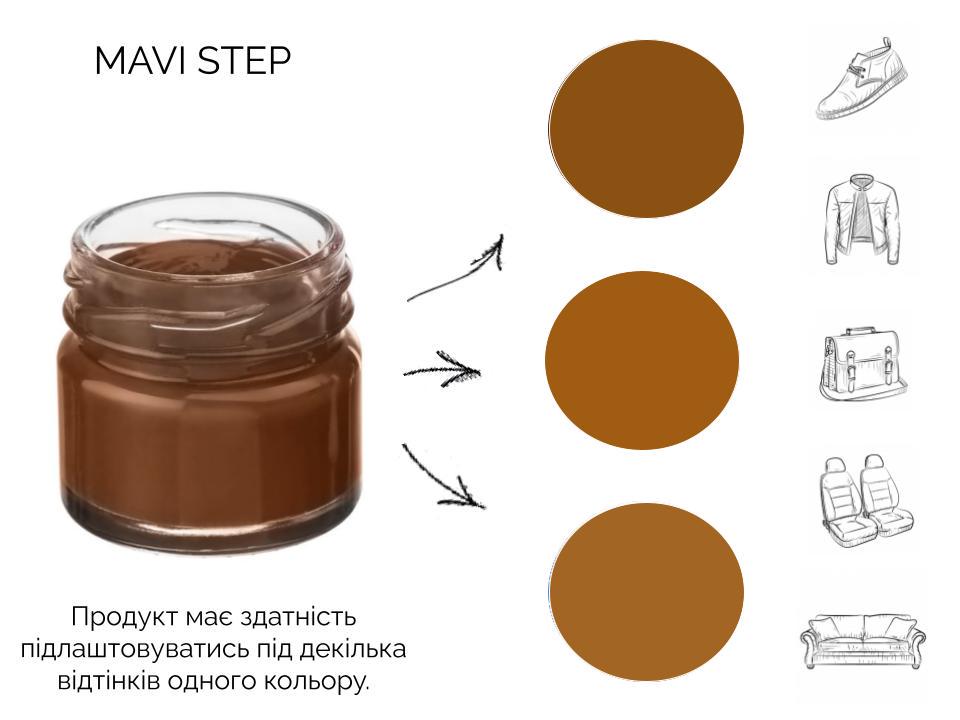 Крем для обуви и кожи Mavi Step Creme de Beaute 25 мл Коричневый (C01/170/025) - фото 3