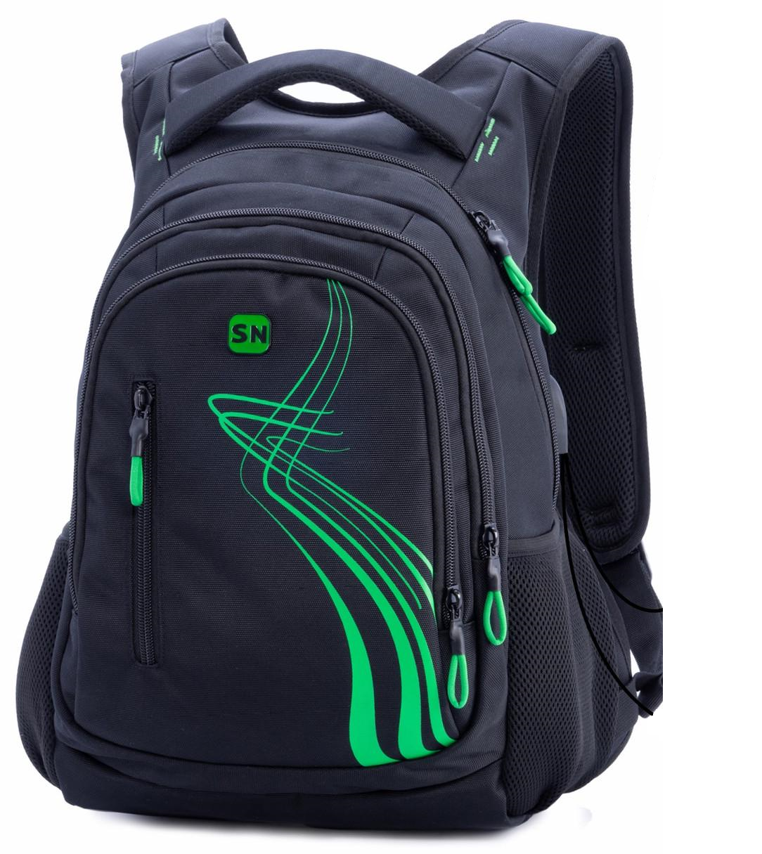 Городской рюкзак Winner SkyName 90-105G Черный/Зеленый