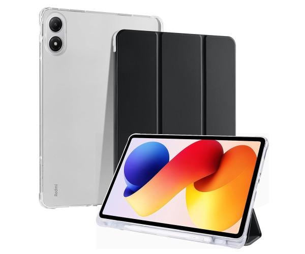 Чехол-книжка Glass Magnet Flip Cover для Xiaomi Poco Pad M1/Redmi Pad 2 Pro Черный