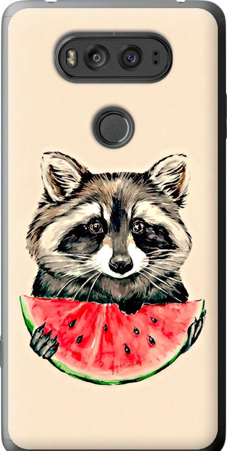 Чехол на LG V20 Енотик с арбузом (4605t-787-42517)