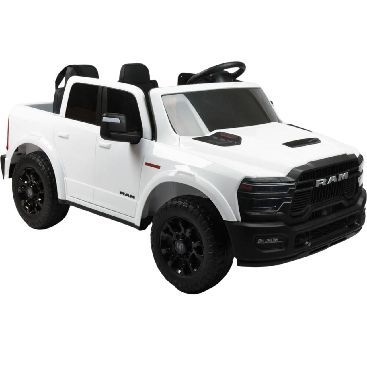Детский электромобиль RM-3649-3 в стиле Dodge Ram 24V 2 мотора по 45W двухместный Bluetooth Белый (34953501)