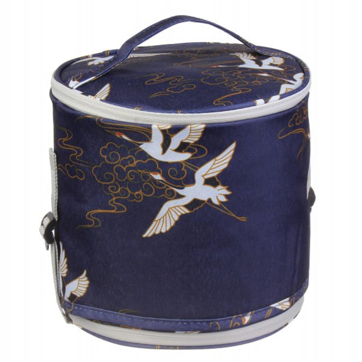 Ланч-бокс Журавли круглый с регулировкой высоты Синий