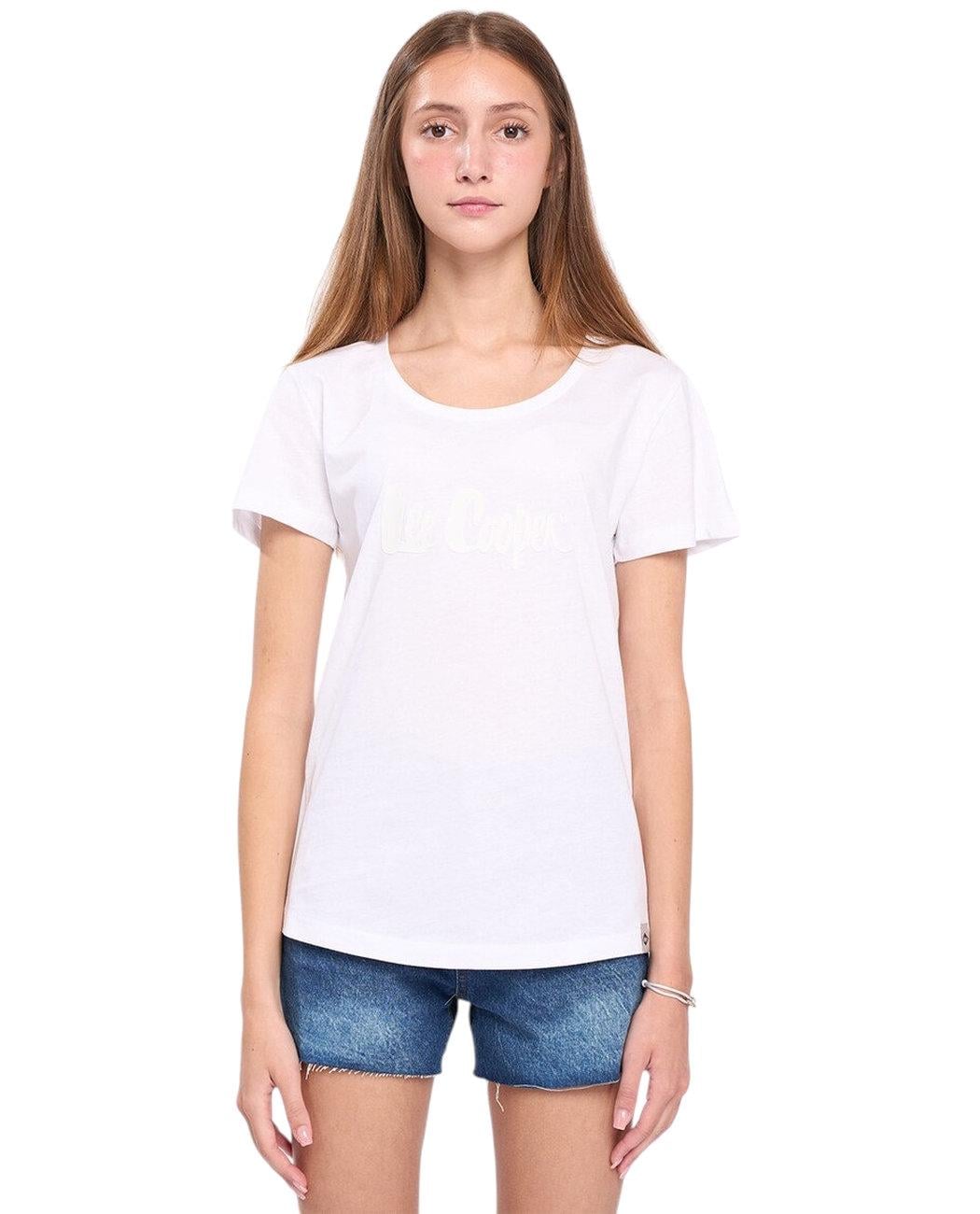 Футболка женская Lee Cooper 20196182.101 L Белый (5942723131683)