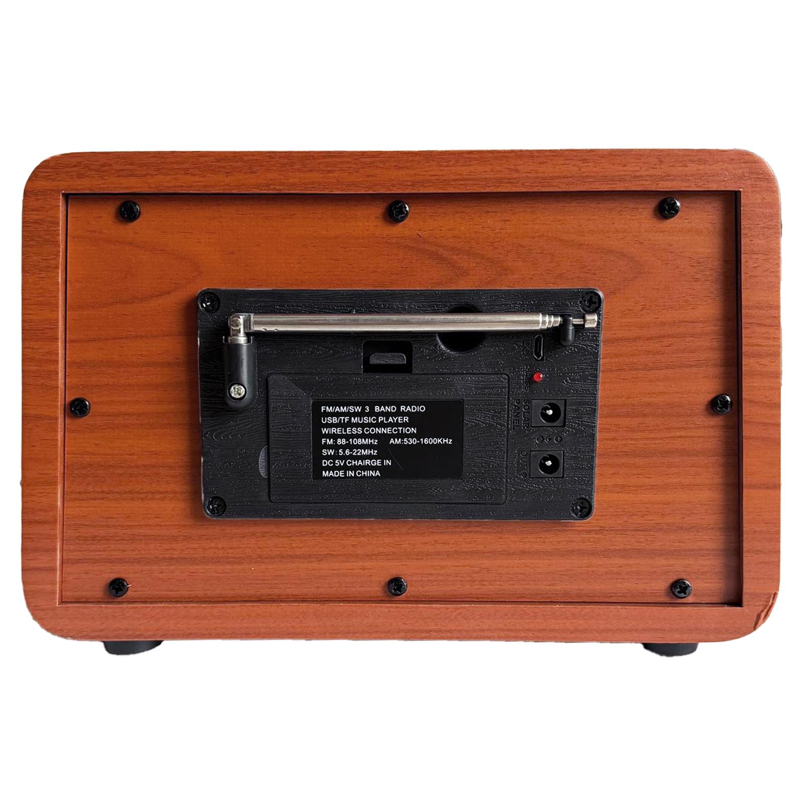 Радиоприемник винтажный RAISENG R-1969BT Ретро AM/FM/SW Bluetooth USB-зарядка и аккумулятором Gold Wood (24086813) - фото 5 Радиоприемник винтажный RAISENG R-1969BT Ретро AM/FM/SW Bluetooth USB-зарядка и аккумулятором Gold Wood (24086813) - фото 5