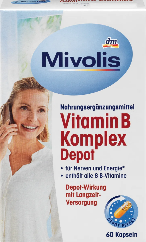 Таблетки Mivolis Vitamin B Komplex Depot 60 шт. (4058172695797)