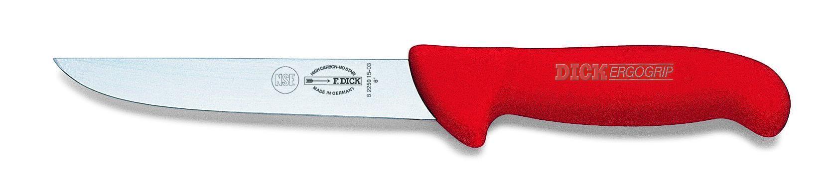 Кухонный нож обвалочный DICK ErgoGrip жесткий 180 мм Красный (82259180-03)
