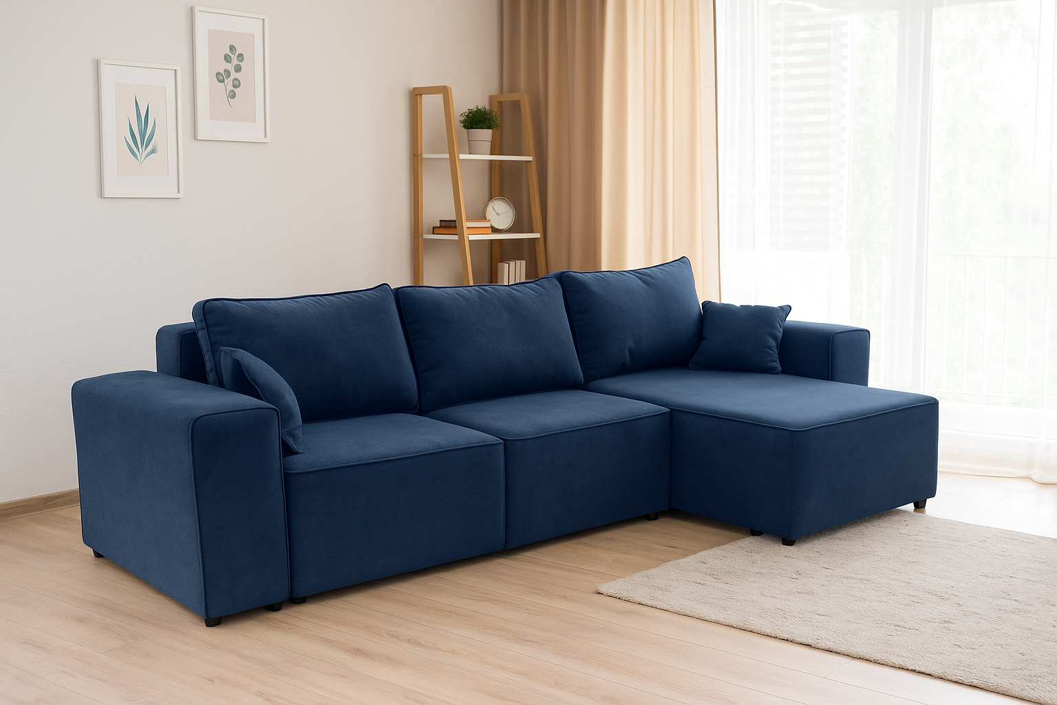 Диван Allure Прадо угловой 310х164 см Navy (10909192) - фото 5 Диван Allure Прадо угловой 310х164 см Navy (10909192) - фото 5