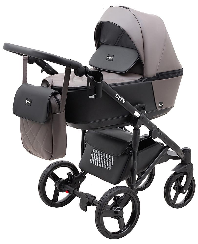 Коляска 2в1 Bair City ECO 35 Капучино/Черный (626207)