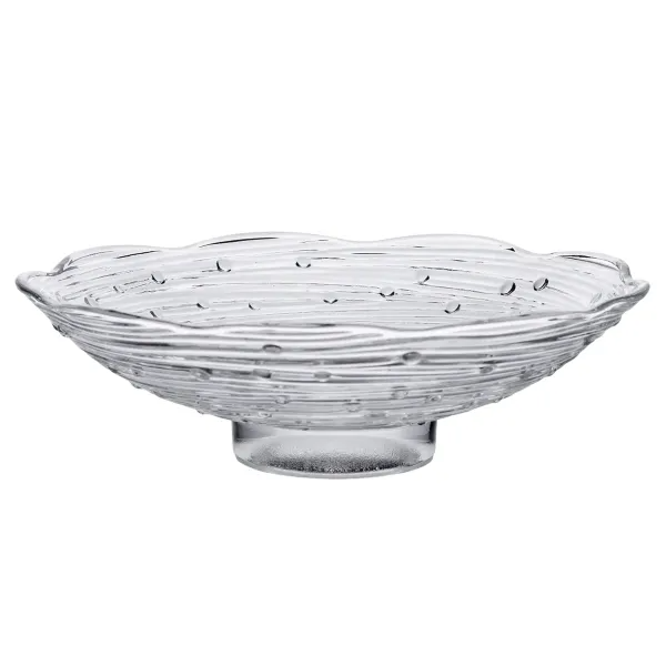 Фруктовница Листья лотоса 23 см Прозрачный