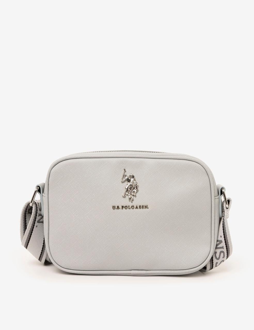 Жіноча сумка крос-боді U.S. Polo ASSN Light Grey (786662196434)