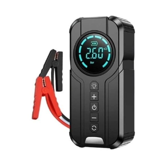 Портативный стартер BuVAye 4в1 с компрессором повербанком и LED-фонарем (2104618900) Портативный стартер BuVAye 4в1 с компрессором повербанком и LED-фонарем (2104618900)