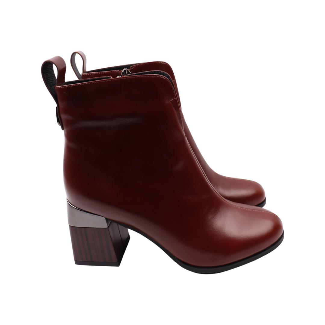 Ботильоны женские Brocoly из кожи р. 39 Коричневый (383-22DH)