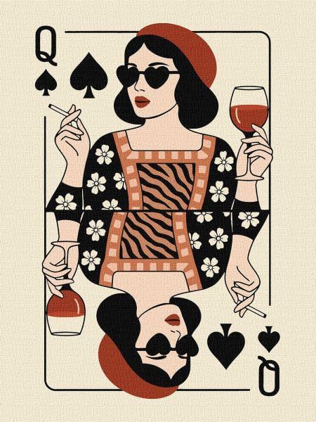 Картина по номерам Ideyka Карта королевы 30x40 см (KHO5205)