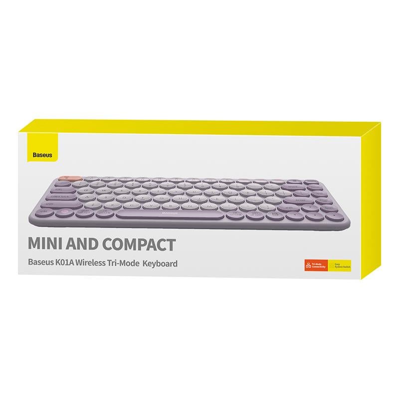 Клавіатура BASEUS K01A Wireless Tri-Mode Keyboard Purple (B00955503513-00) - фото 3