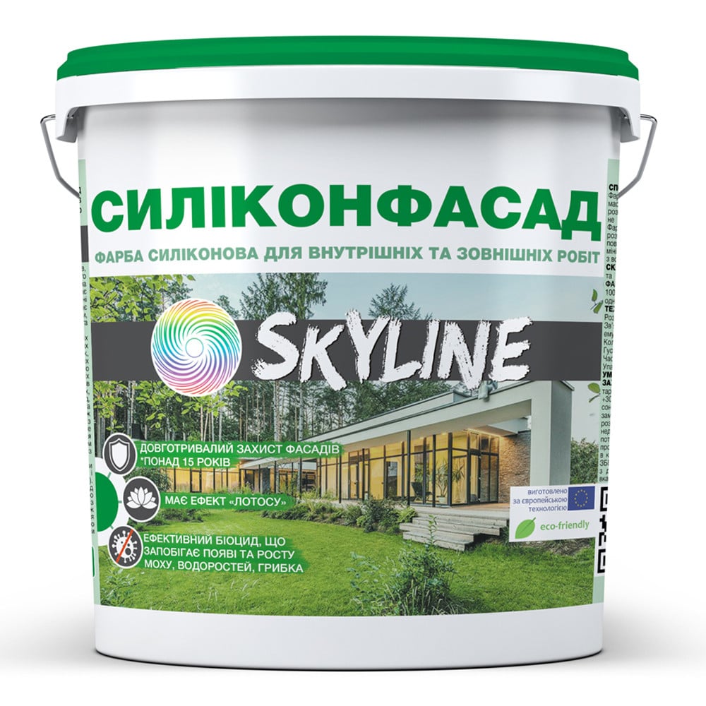 Краска фасадная силиконовая Skyline Силиконфасад с эффектом лотоса 4200 г Белый (621396068ba7dc6c59648bf7)