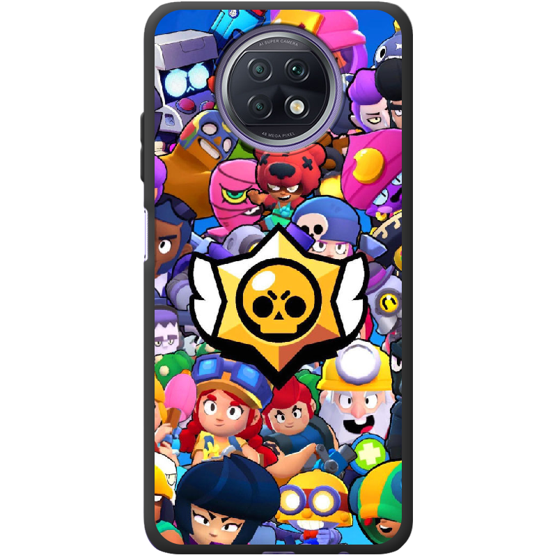 Чехол BoxFace Xiaomi Redmi Note 9T Brawl Stars Черный силикон (42123-up2389-42207)