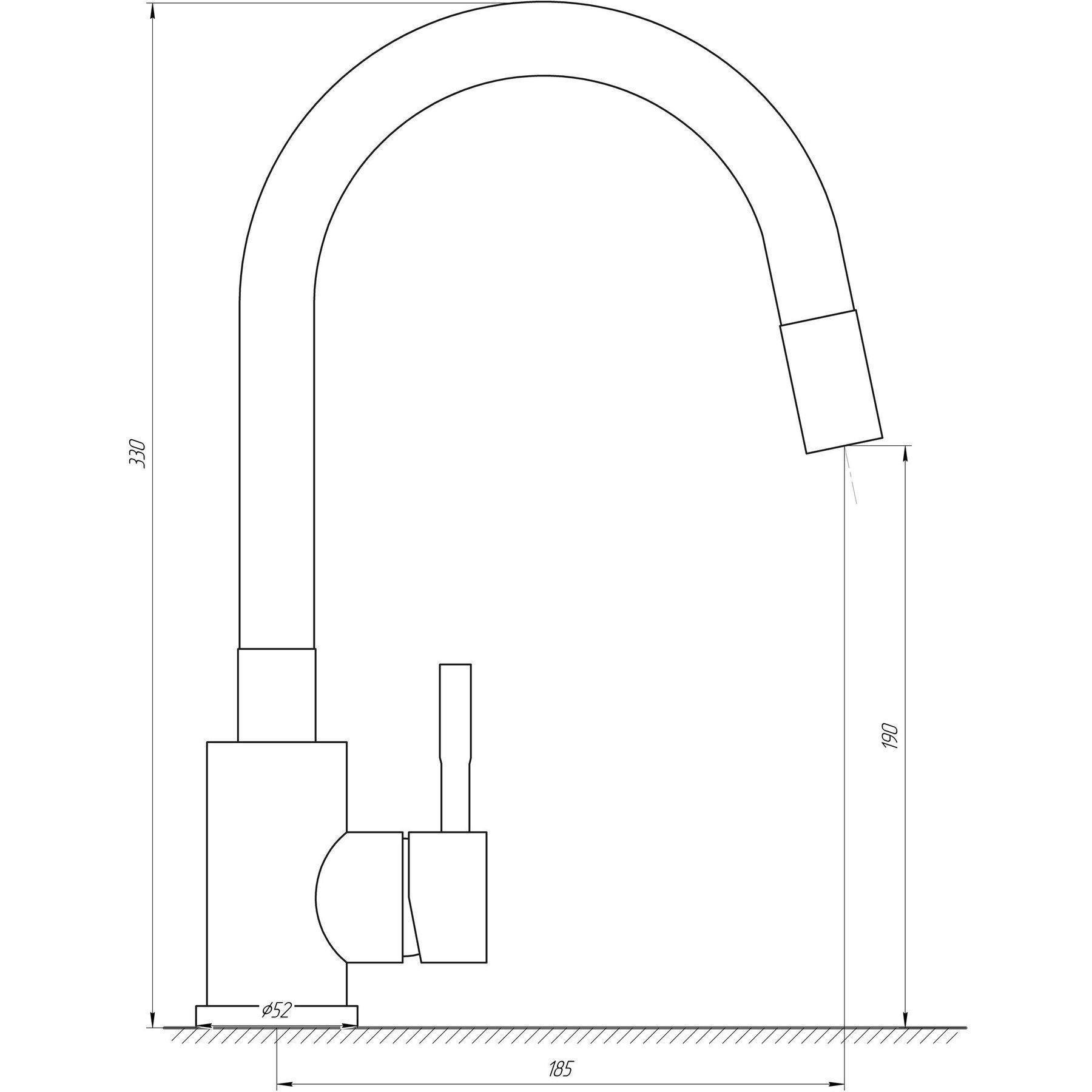 Смеситель для кухни с гибким изливом MixMira Alpen MS1-203SG Сатин/Серый (18637) - фото 4 Смеситель для кухни с гибким изливом MixMira Alpen MS1-203SG Сатин/Серый (18637) - фото 4
