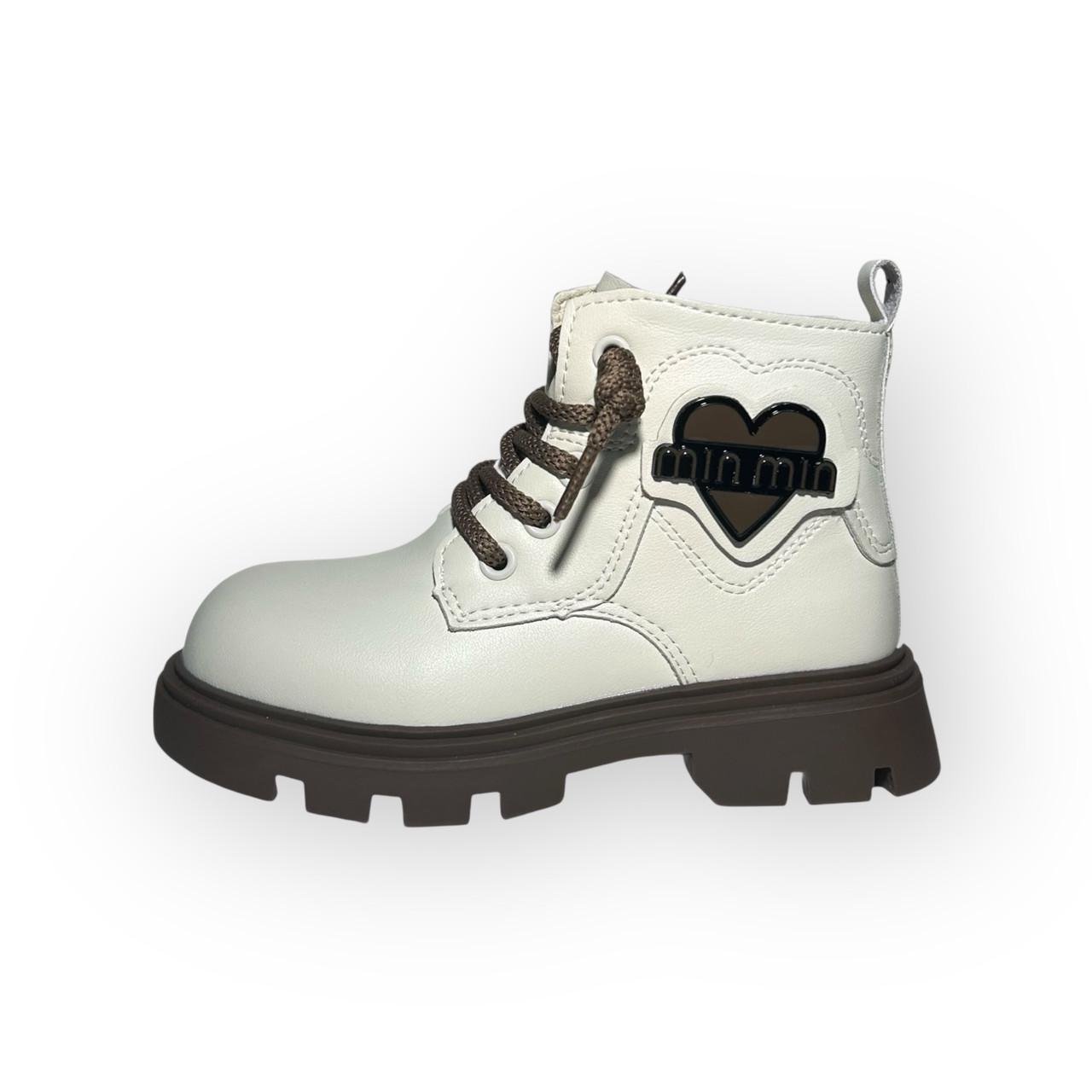 Ботинки детские демисезонные ТОМ.М для девочки р. 30/18,8 см Молочный (Т-0787) Ботинки детские демисезонные ТОМ.М для девочки р. 30/18,8 см Молочный (Т-0787)