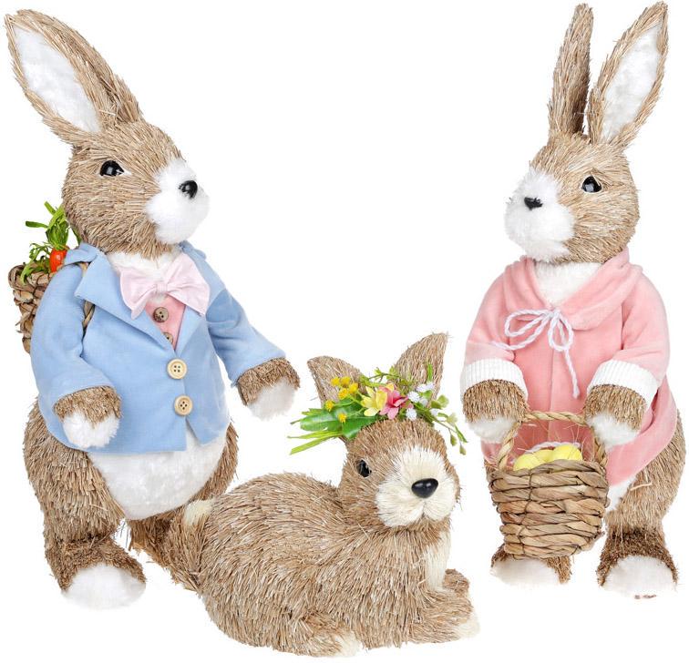 Фигурка декоративная Кролик с венчиком 23х15х21 см - фото 2 Фигурка декоративная Кролик с венчиком 23х15х21 см - фото 2