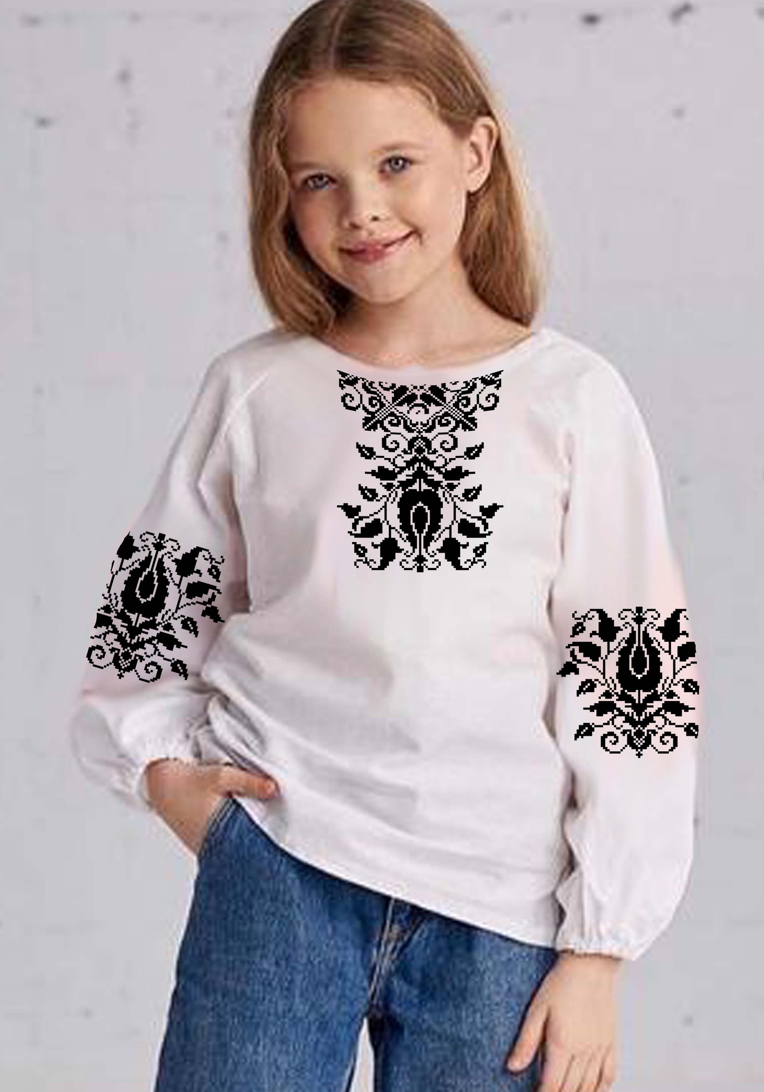 Заготовка для вышивки нитками/бисером для девочки домотканое полотно (СДД-113)