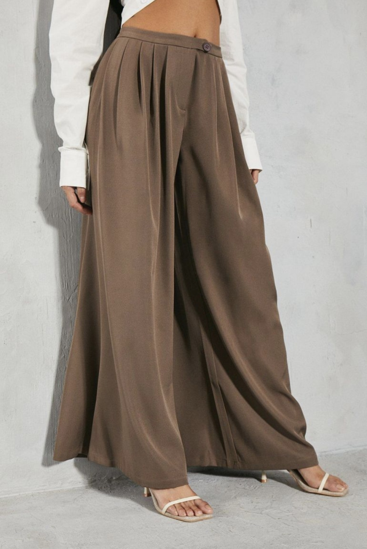 Брюки-палаццо Misspap широкі Мокко (29487679) - фото 5