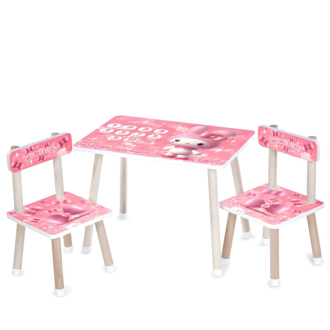 Детский стол Bambi M 501-8 Кугоmi деревянный с двумя стульчиками цифры (24758200)