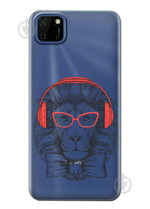 Прозрачный силиконовый чехол iSwag для Huawei Y5p с рисунком - Лев (KS2432)