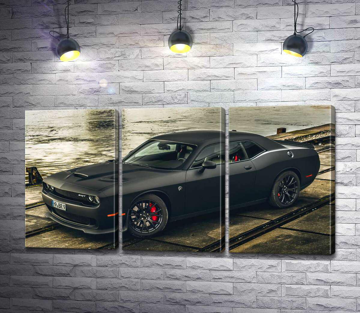 ᐉ Модульная картина ArtPoster Черная матовая модель автомобиля Dodge  Challenger Hellcat 132x68 см Модуль №11 (001225) • Купить в Киеве, Украине  • Лучшая цена в Эпицентр