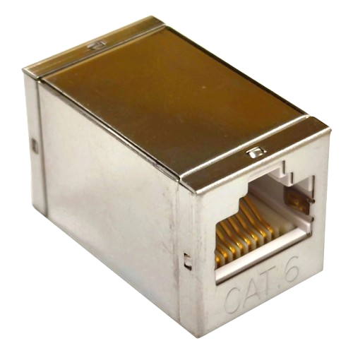 Соединитель витой пары под коннектор RJ-45 экранированный Cat.6 форм-фактор Серый (32534428)