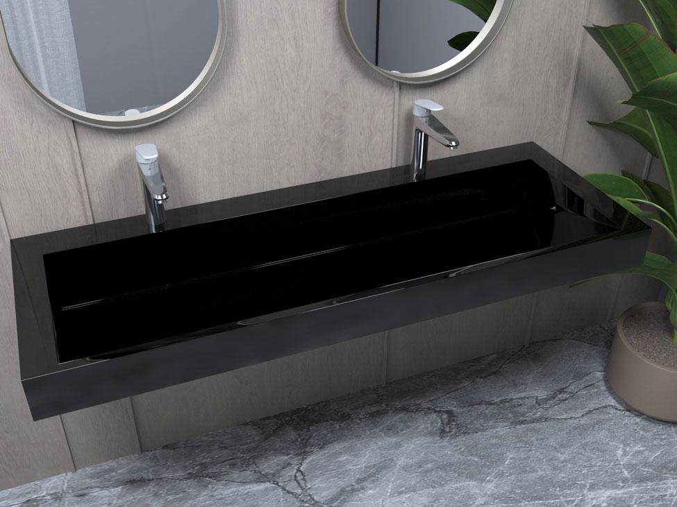 Умывальник подвесной Status Adler 150 Black (644) - фото 5