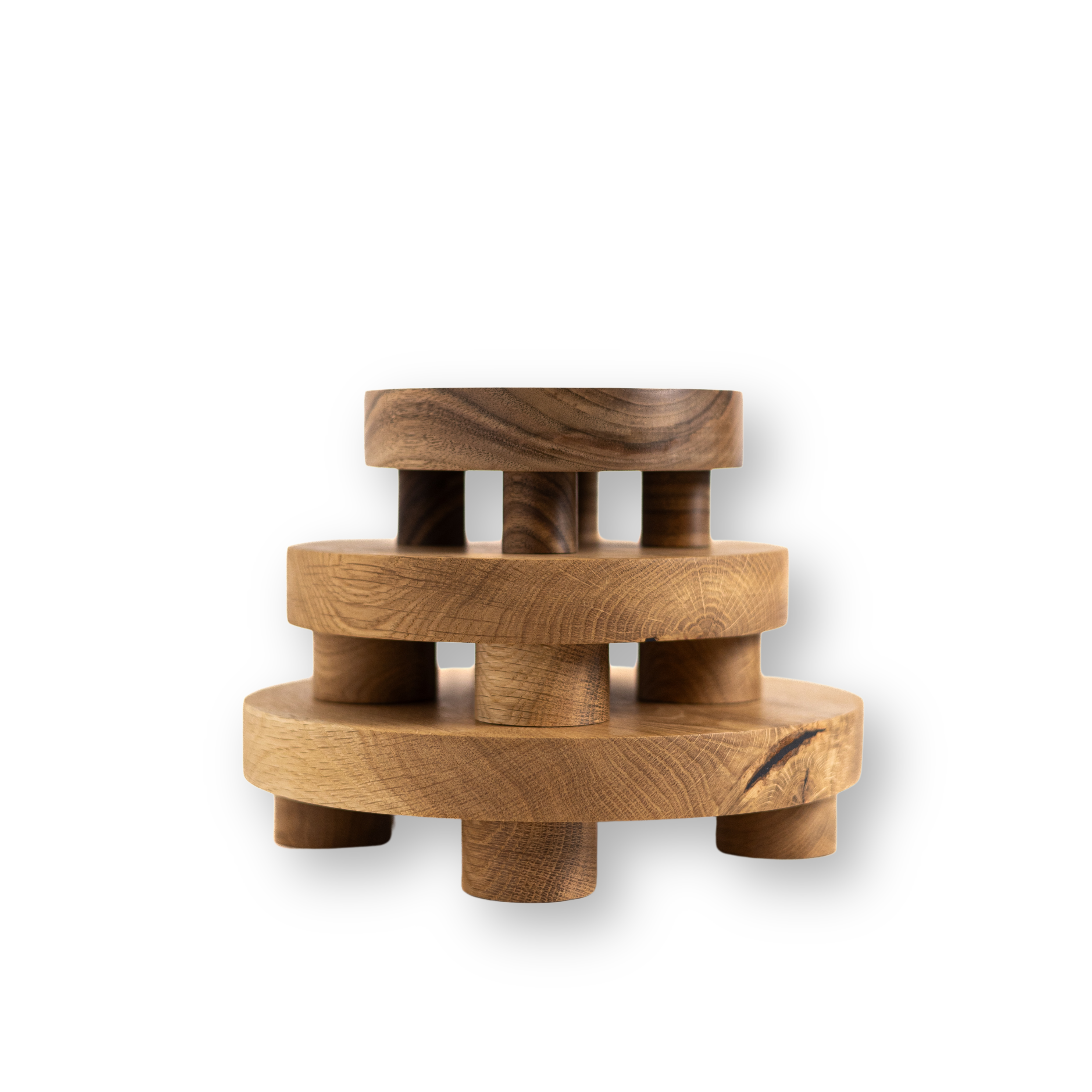 Підставка дерев'яна з дуба на ніжках Ø 25 см (23603832) - фото 4 Підставка дерев'яна з дуба на ніжках Ø 25 см (23603832) - фото 4