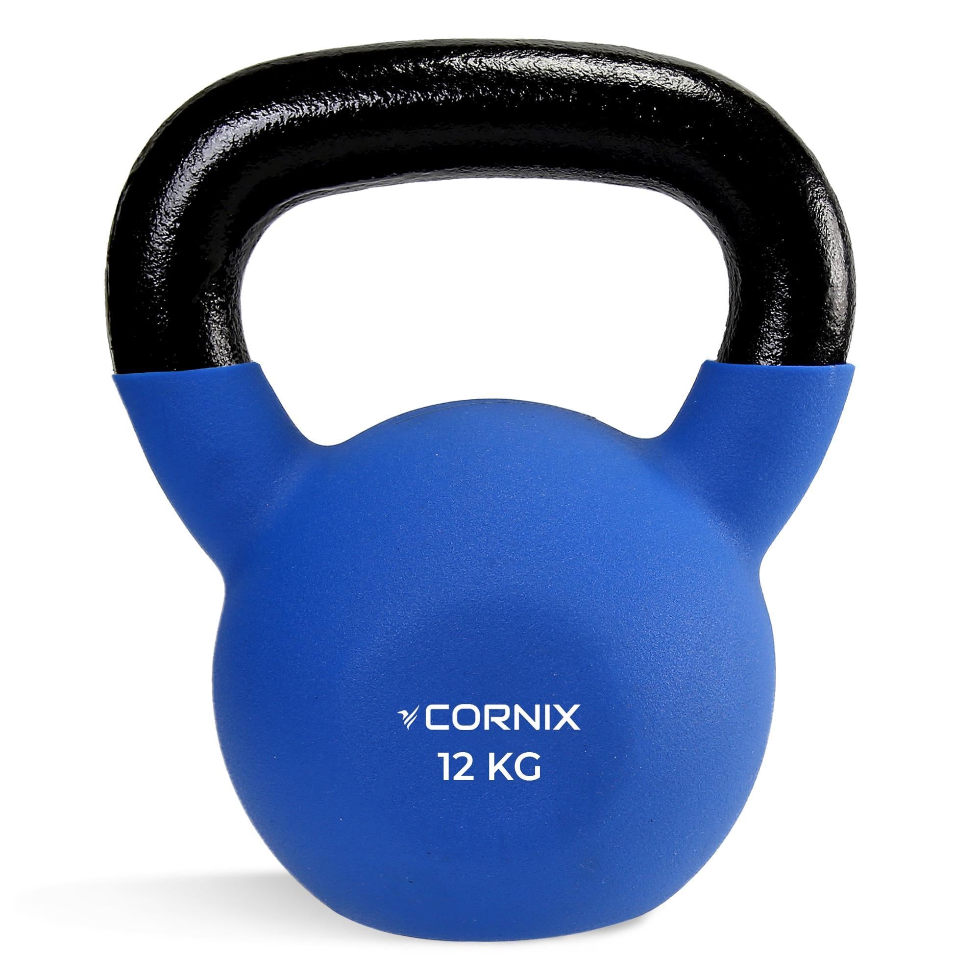 Гиря металлическая Cornix XR-0437 12 кг с виниловым покрытием Blue/Black
