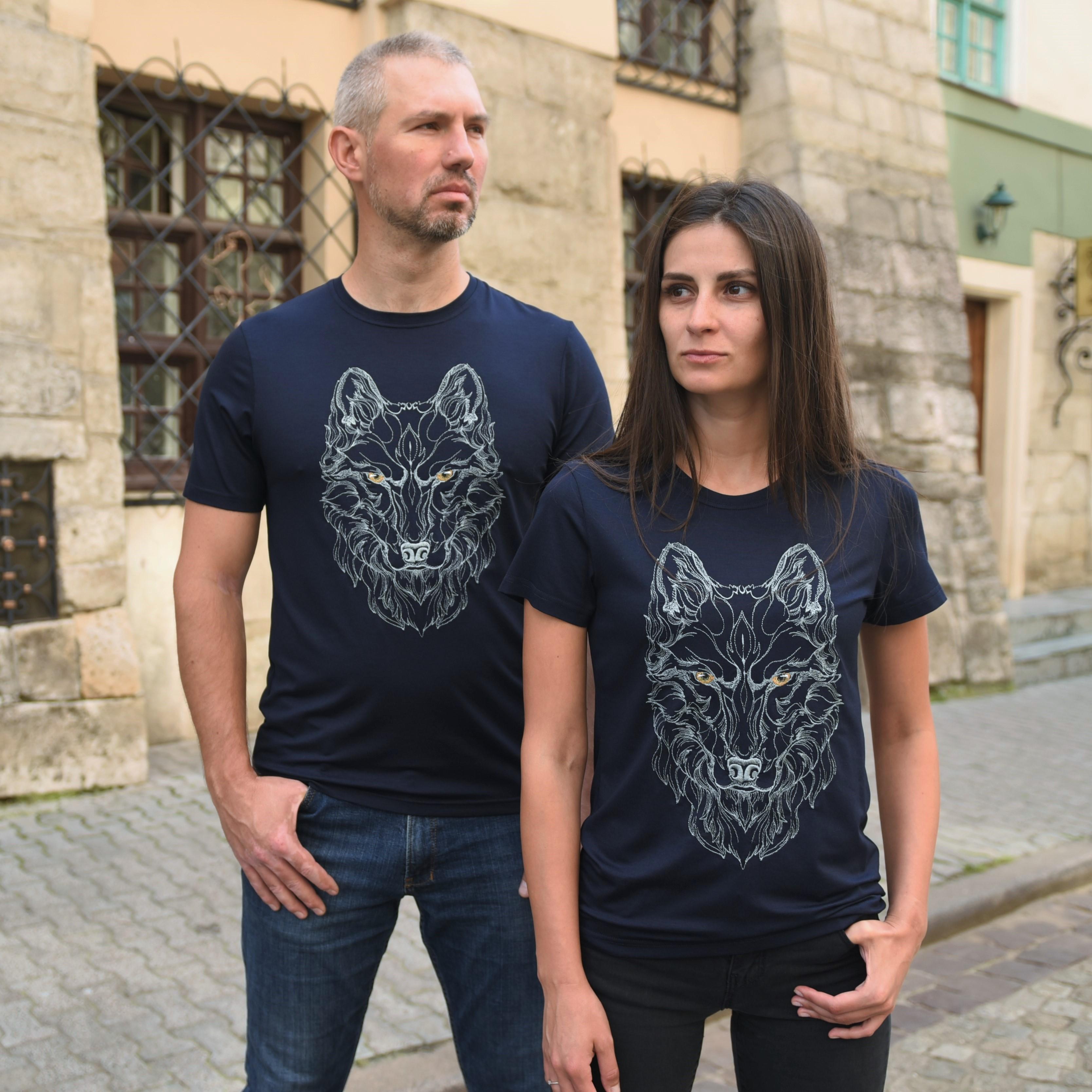 Футболка з вишивкою BATIAR Вовк S Темно-синій - фото 2 Футболка з вишивкою BATIAR Вовк S Темно-синій - фото 2