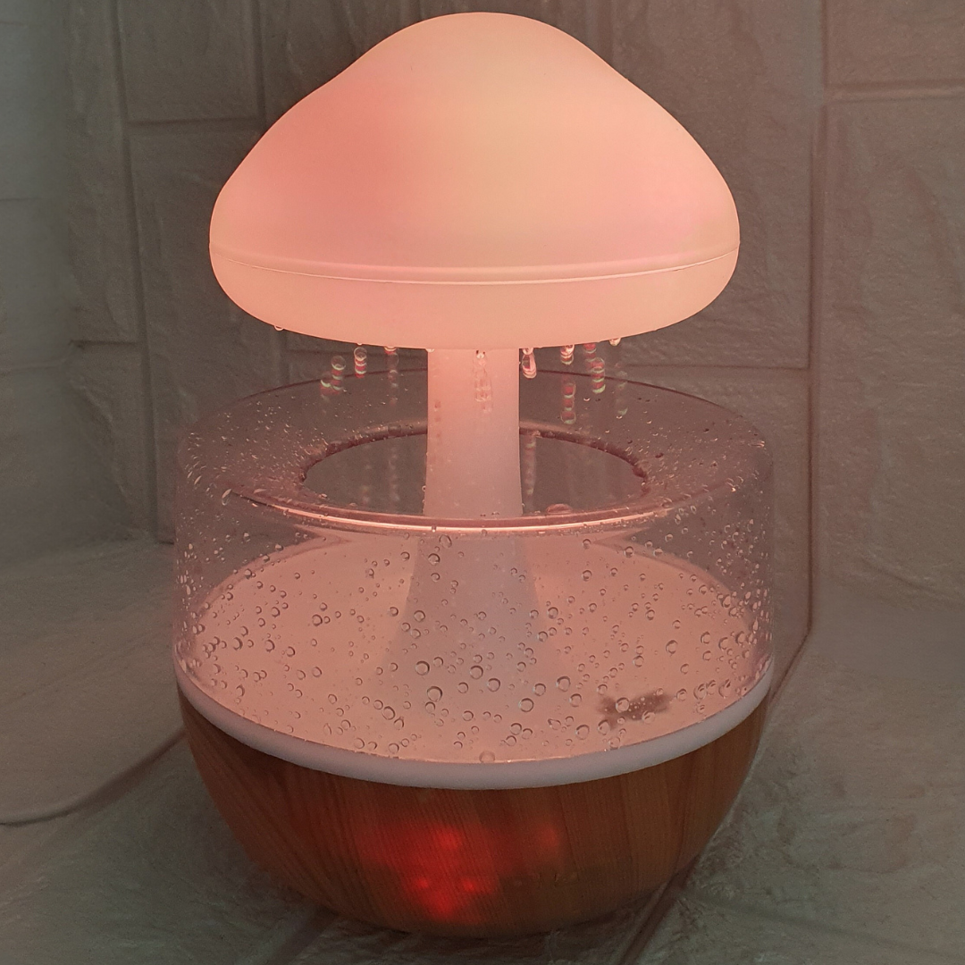 Увлажнитель воздуха ночник Rain Humidifier Гриб настольный с подсветкой (HUM-24) - фото 8