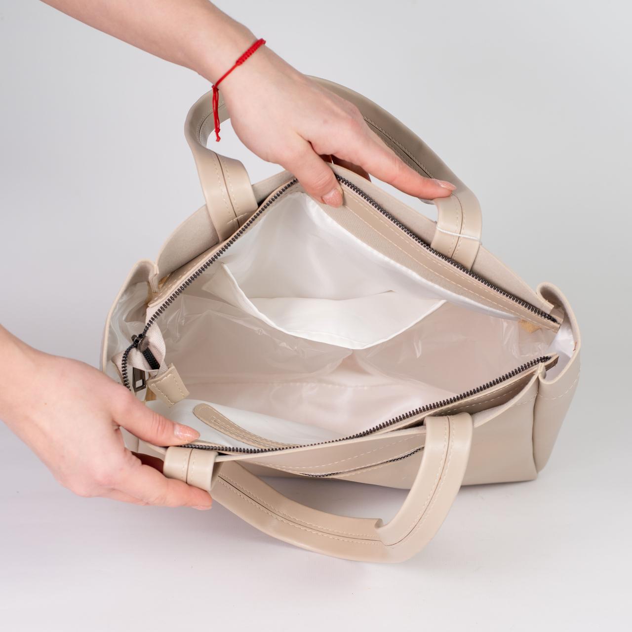 Сумка женская шоппер из экокожи XENIA №61-24 Бежевый - фото 3