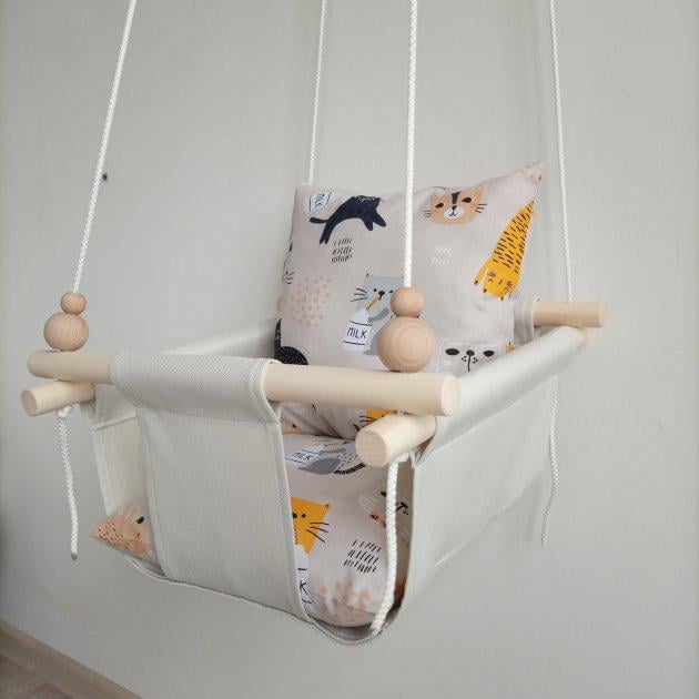 Детская качеля Infancy Котики Молочный (5748104)