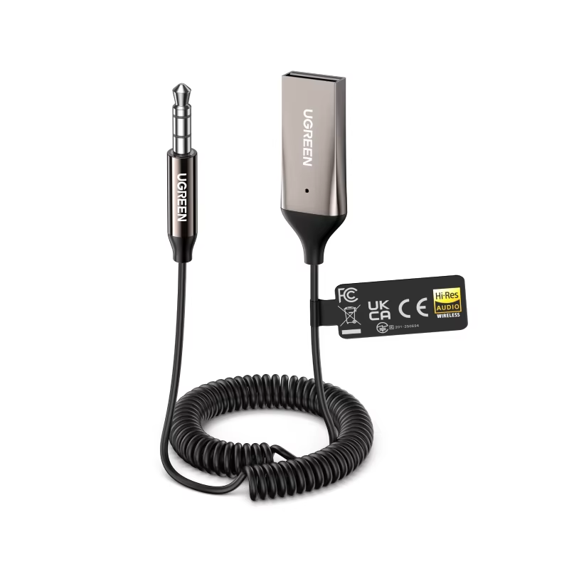 Приемник адаптер UGREEN BT525 Bluetooth 6.0 Receiver LDAC для авто стереосистем (2000253)