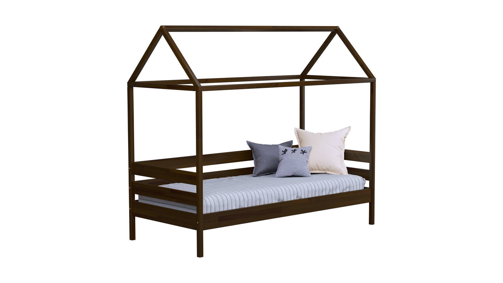 Кровать деревянная Амми Щит Л4 80х190 см Темный Орех (5700925026) Кровать деревянная Амми Щит Л4 80х190 см Темный Орех (5700925026)