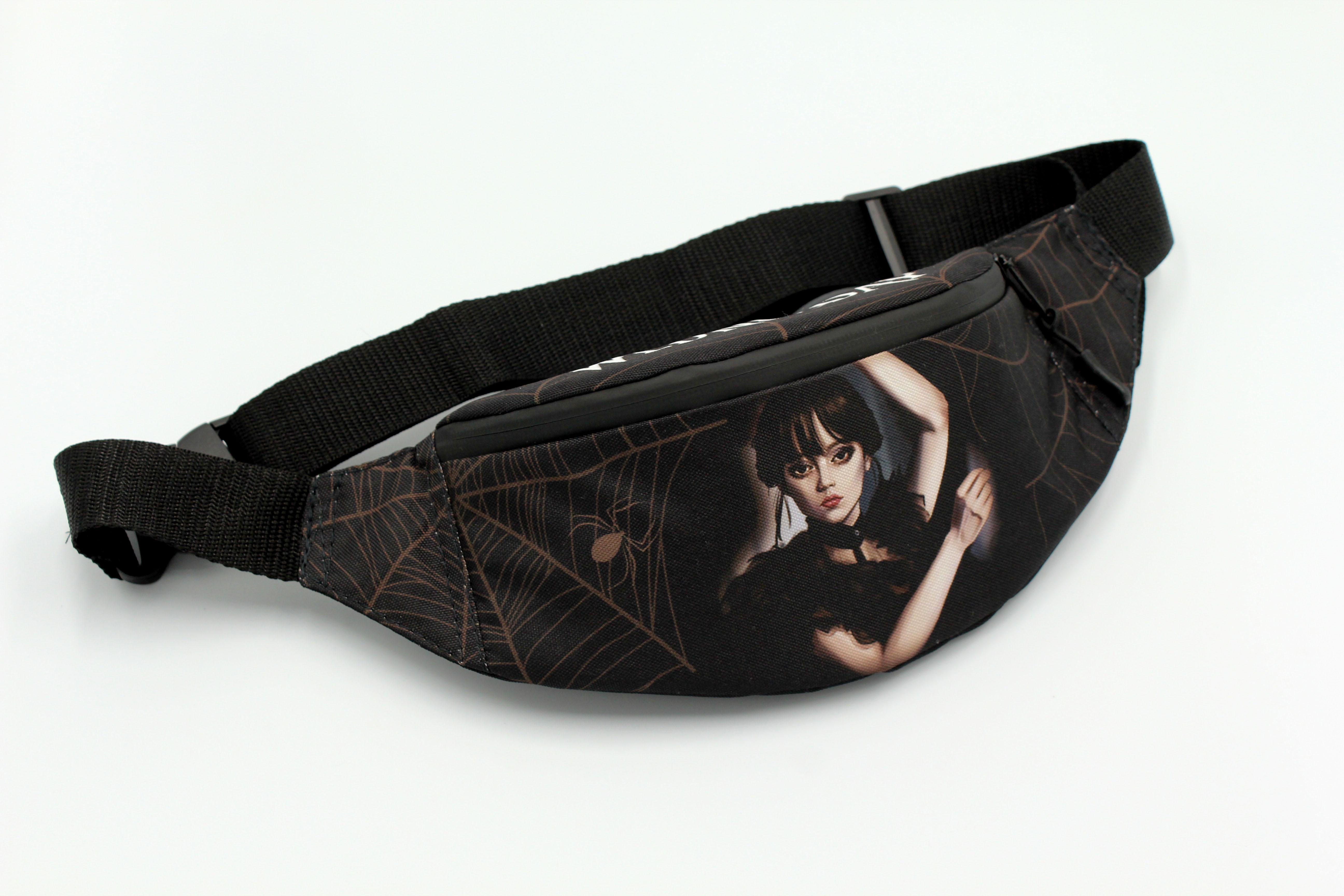 Сумка бананка Венздей Чорний (BM-005) - фото 3 Сумка бананка Венздей Чорний (BM-005) - фото 3