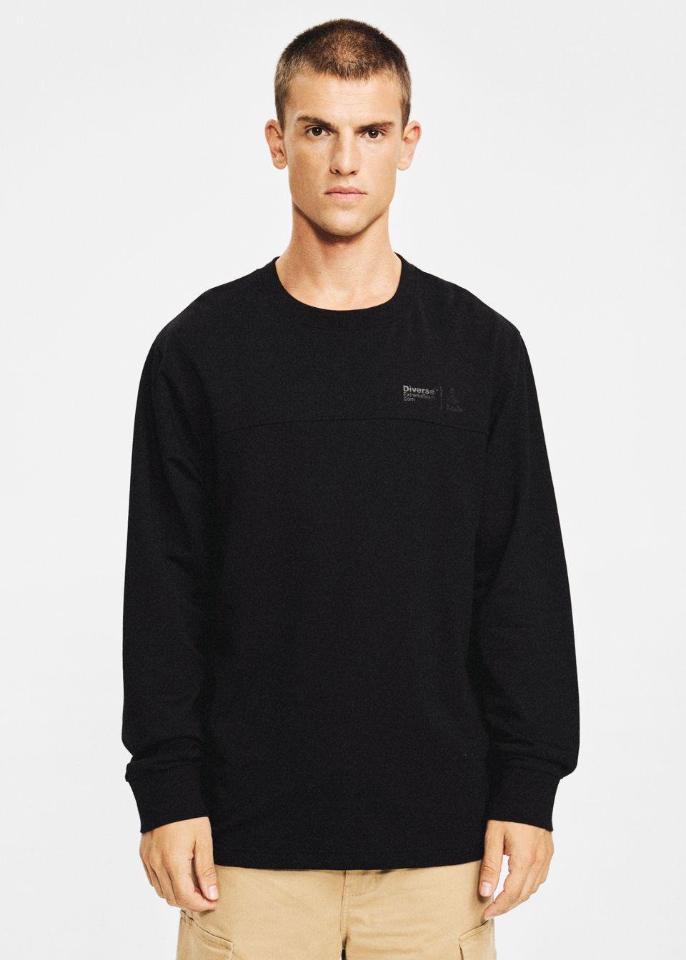 Лонгслив мужской с принтом на спине Diverse DKR LG 0125 XL Черный 5905384206473)