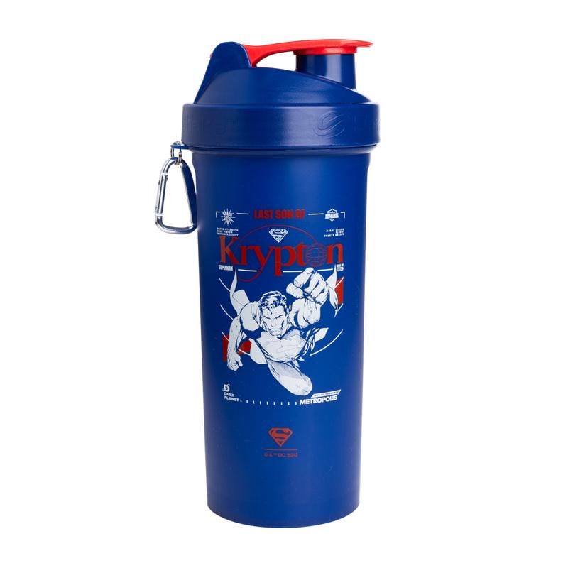 Шейкер для протеїну та спортивного харчування з ситом на кришці SmartShake Lite DC Superman 1 л