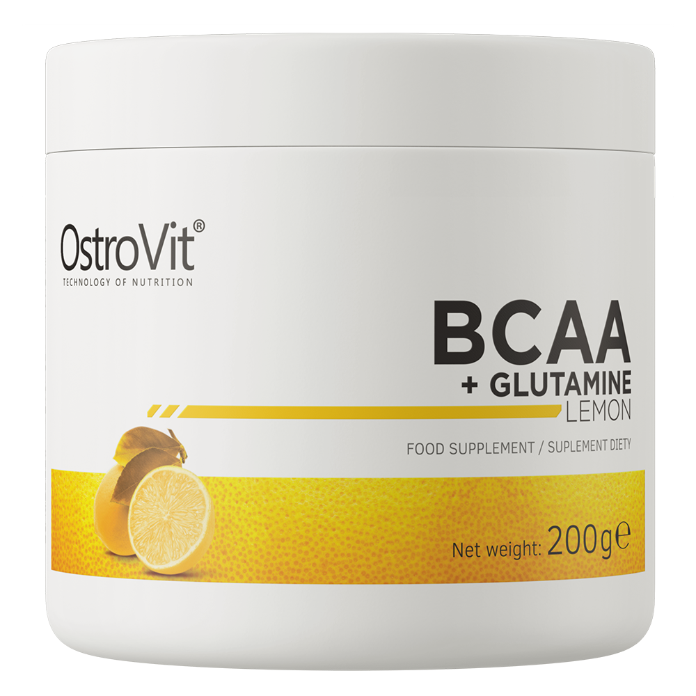 Амінокислотний комплекс Ostrovit BCAA Glutamine lemon 200 г - фото 1