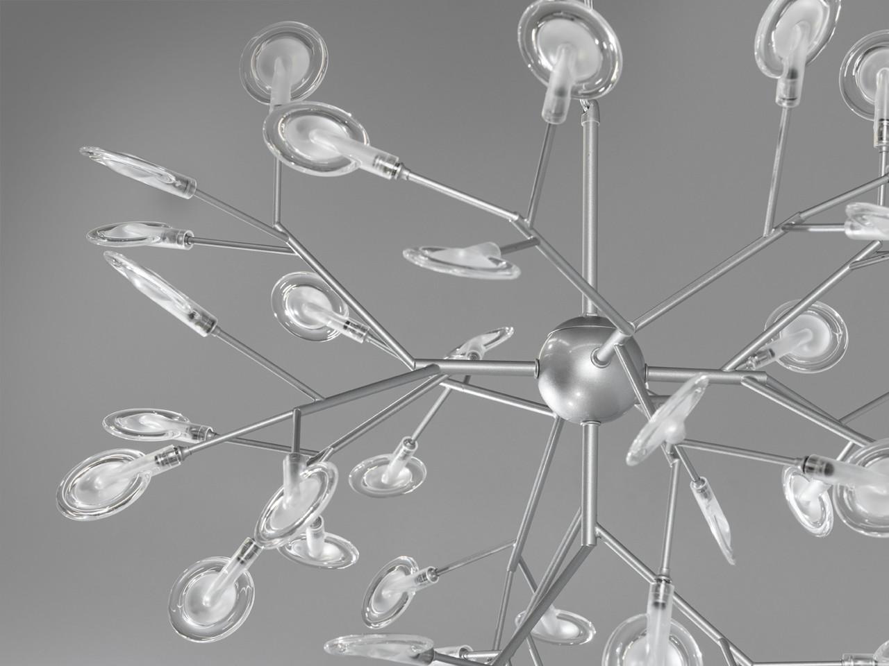 Люстра 887-45CSL-LS Светлячок в вестибюль 45 ламп Хром сатин (2118576738) - фото 5 Люстра 887-45CSL-LS Светлячок в вестибюль 45 ламп Хром сатин (2118576738) - фото 5