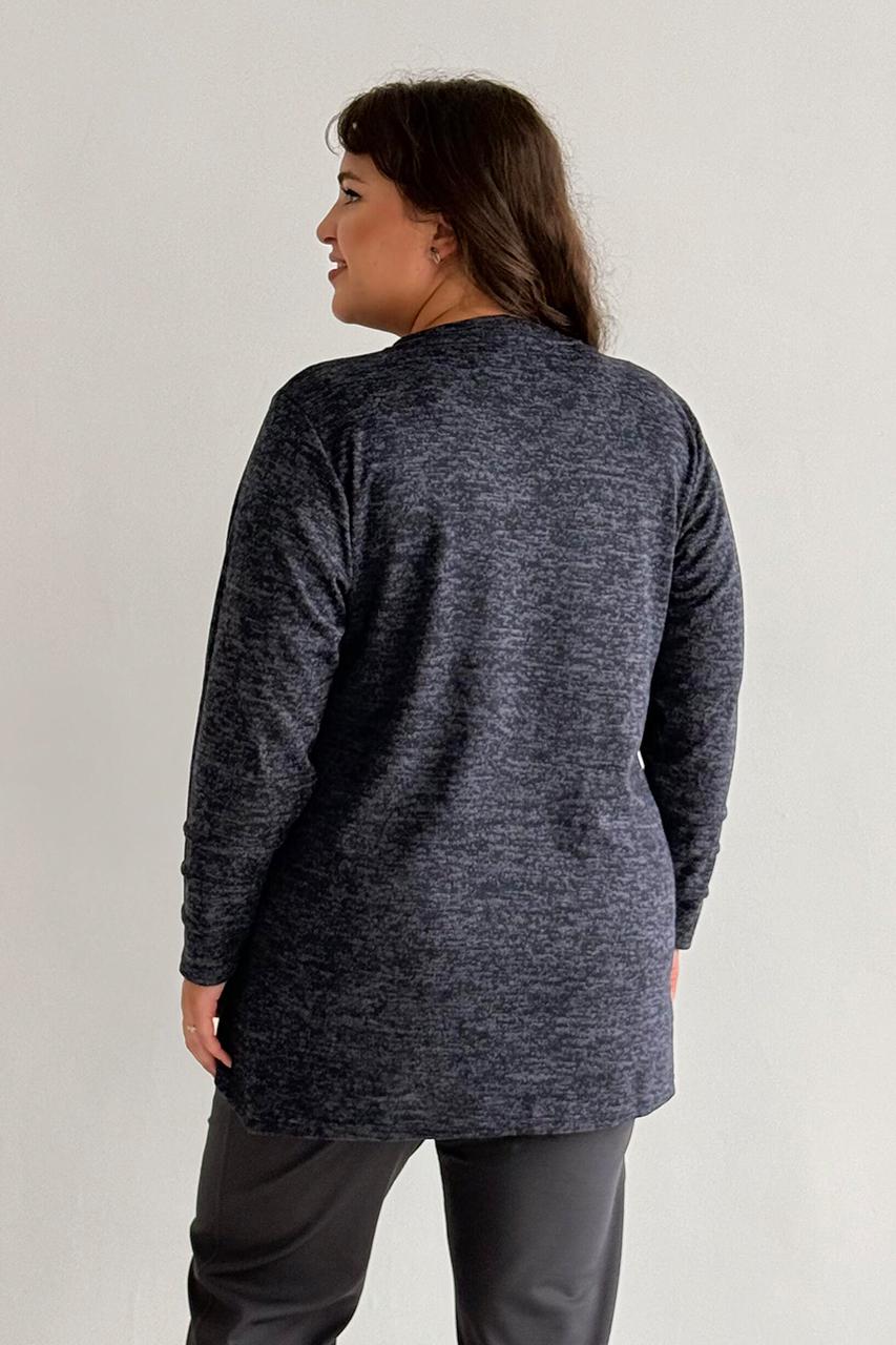 Туніка жіноча плюссайз PANNI Божена з кишенями р. 52-54 Синій (Р2508252255) - фото 2 Туніка жіноча плюссайз PANNI Божена з кишенями р. 52-54 Синій (Р2508252255) - фото 2