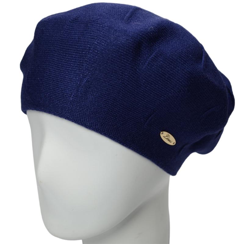 Берет двойной женский из вискозы Lirus Дейзи one size Синий